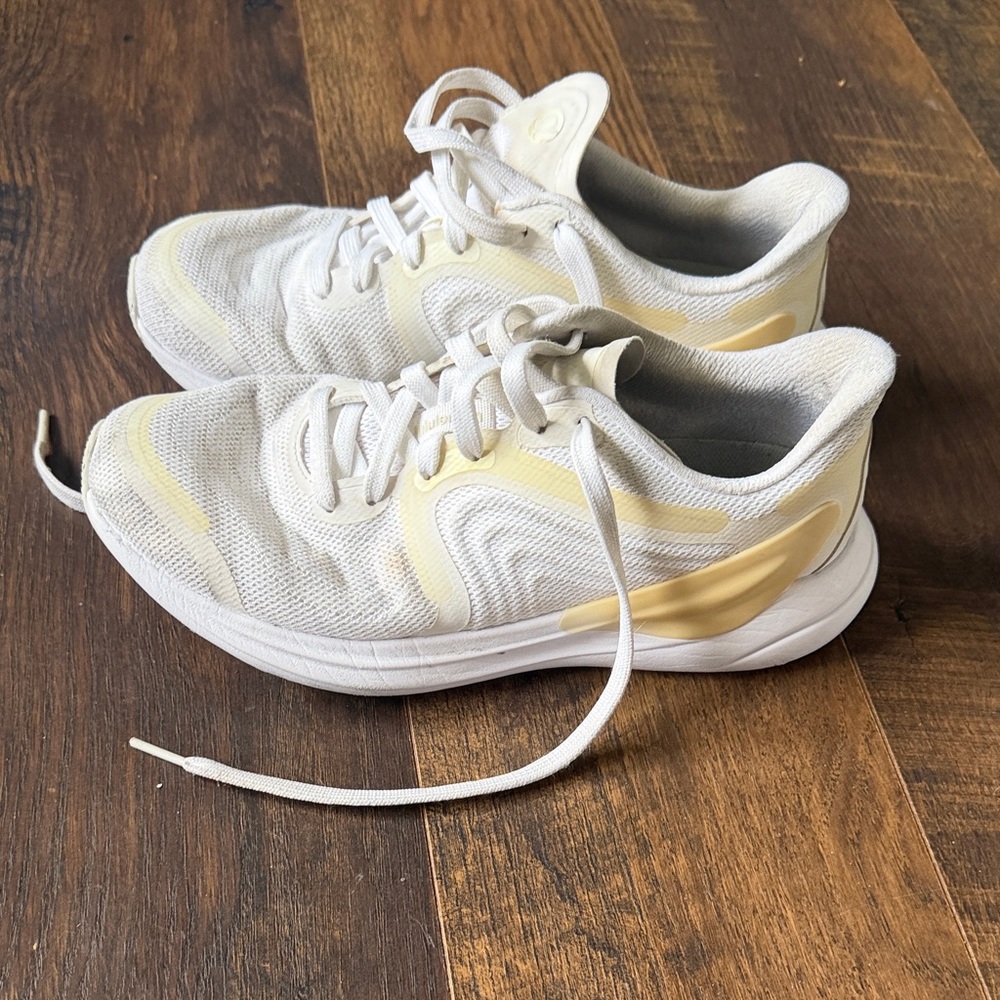 Lululemon Athletica White and Yellow Sneakers
